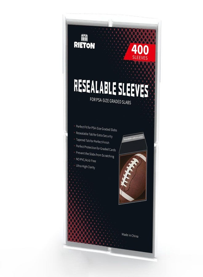 Rieton Graded Card Sleeves for PSA-Sized Slabs, Resealable Slab Card Sleeve Compatibile with PSA, CSG, CGC, FGS, FCG and Similar Sized Slabs(400pcs) - Image 1